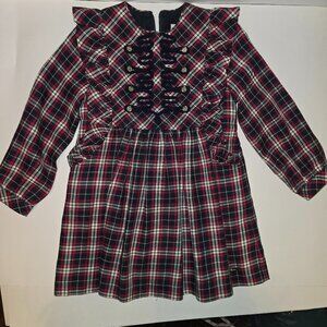 Pili Carrera  Girls Red Check Dress